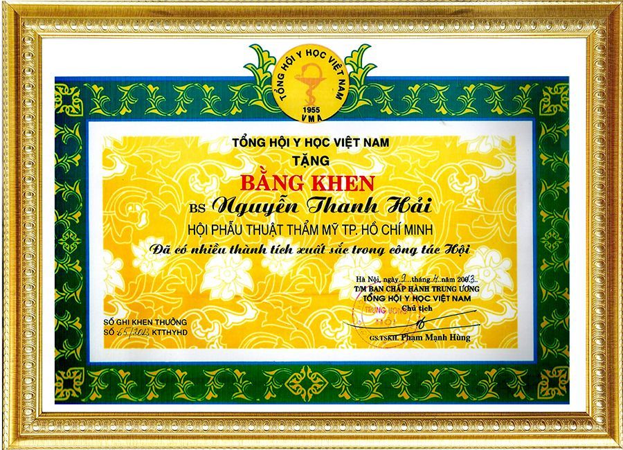 Thành Tích Khen Thưởng Việt – Hàn - Bs Nguyễn Thanh Hải