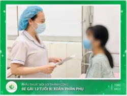 Bé gái 12 tuổi bị xoắn phần phụ được phẫu thuật nội soi thành công