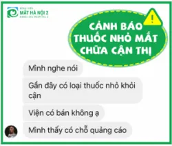 CẢNH BÁO Thuốc nhỏ mắt chữa cận thị