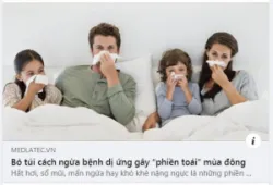 DỊ ỨNG LÀM THẾ NÀO ĐỂ HẾT PHIỀN TOÁI TRONG MÙA ĐÔNG