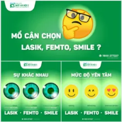 LASIK, FEMTO, SMILE? MỔ CẬN NÊN CHỌN PHƯƠNG PHÁP NÀO?