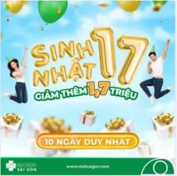 MỪNG SINH NHẬT 17 - GIẢM THÊM 1,7 TRIỆU chỉ 17 KHÁCH HÀNG! ​
