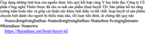 Sản phẩm hoạt huyết TD