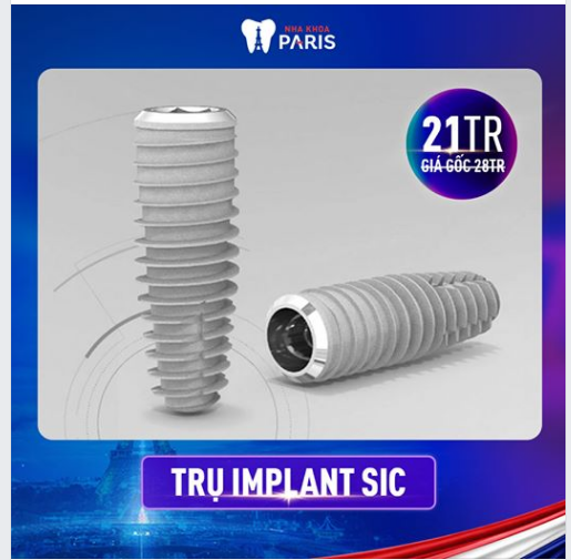 CŨNG LÀ TRỤ IMPLANT THỤY SỸ BẢO HÀNH TRỌN ĐỜI