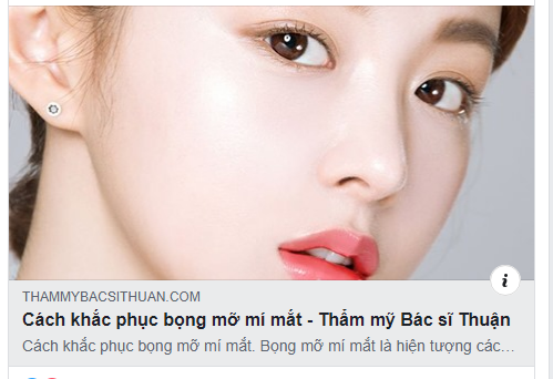  Bọng mỡ mắt thường làm cho đôi mắt của các bạn trở nên mệt mỏi, đặc biệt khiến cho khuôn mặt của bạn kém tươi sắc