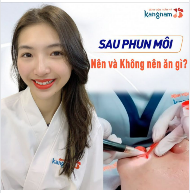 Chế độ dinh dưỡng sau PHUN MÔI để LÊN MÀU ĐẸP