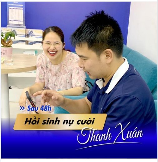 Chị khách ra về với hàm răng trắng sáng, tự tin với nụ cười và diện mạo mới của mình.