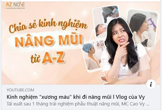 Chiếc vlog chia sẻ kinh nghiệm nâng mũi "siêu có tâm" đến từ vị trí MC Cao Vy