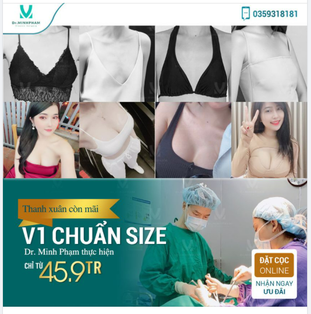ĐỔI SIZE NGỰC – BỪNG SỨC HÚT NÂNG V1 CHỈ TỪ 45,9TR TẶNG THÊM COMBO QUÀ TẶNG TRỊ GIÁ 11TR