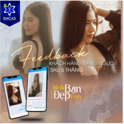 Khách hàng nhà Emcas gửi chiếc Feedback khoe trọn Vòng 1 trong shoot hình mới. Đẹp gợi cảm như thế này thì hàng tá anh không cần rượu vẫn đắm say nhé!