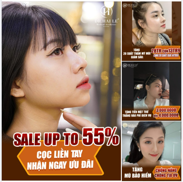 OFF tới 55% Nâng mũi chuẩn nhân tướng tại Dr.Hải Lê!
