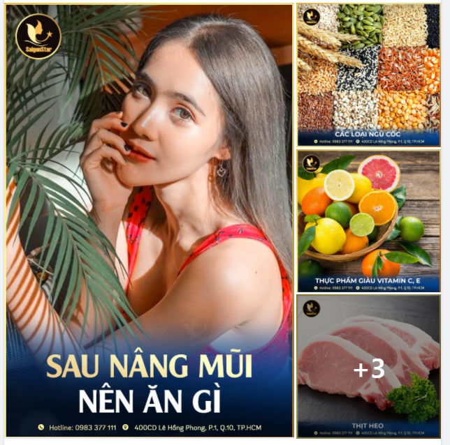 SAU NÂNG MŨI NÊN ĂN GÌ CHO MAU LÀNH, GIẢM SƯNG