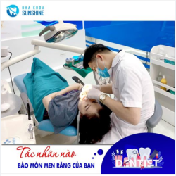 Trường hợp men răng bị khuyến và mòn nặng bác sĩ sẽ tiến hành trám răng với vật liệu composite để khôi phục hình thể răng.