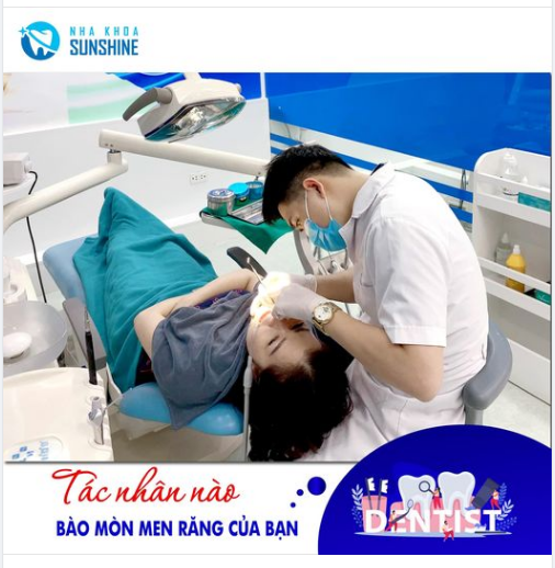 Trường hợp men răng bị khuyến và mòn nặng bác sĩ sẽ tiến hành trám răng với vật liệu composite để khôi phục hình thể răng.