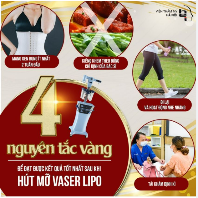 04 NGUYÊN TẮC VÀNG GIÚP BẠN ĐẠT KẾT QUẢ TỐT NHẤT SAU KHI HÚT MỠ VASER LIPO