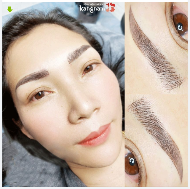 Điêu khắc mày Hairstroke - Lông mày thưa hóa dày dặn
