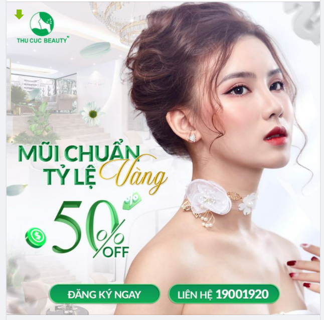 ĐỪNG BỎ LỠ NÂNG MŨI AN TOÀN - ĐẸP CHUẨN TỶ LỆ VÀNG VỚI ƯU ĐÃI OFF 50%
