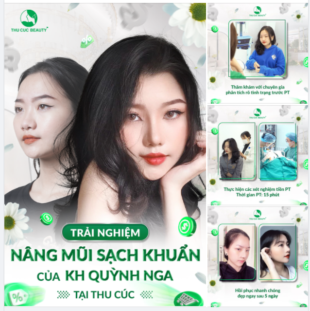 KHÁM PHÁ QUY TRÌNH THỰC HIỆN DV NÂNG MŨI SẠCH KHUẨN TẠI THU CÚC