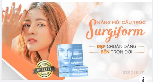 Nâng mũi cấu trúc sụn Surgiform Đẹp chuẩn dáng - Bền trọn đờ