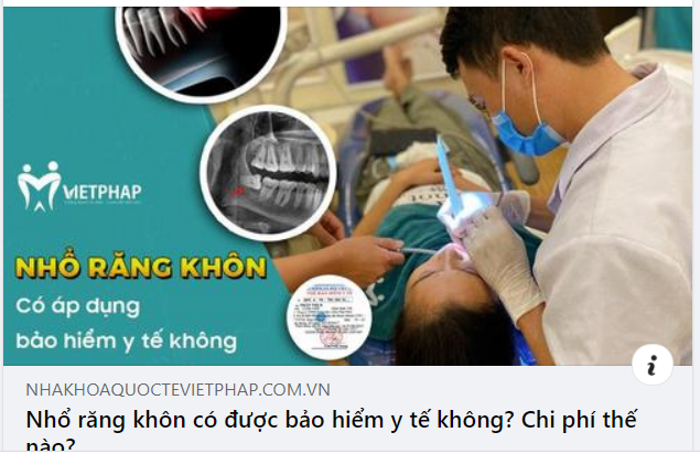 NHỔ RĂNG KHÔN CÓ ĐƯỢC BẢO HIỂM Y TẾ KHÔNG?