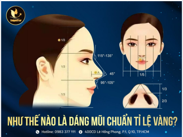 NHƯ THẾ NÀO LÀ DÁNG MŨI CHUẨN TỈ LỆ VÀNG?