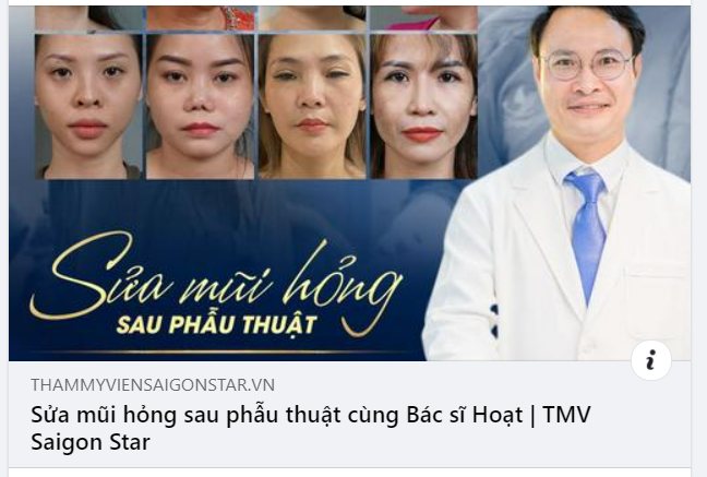 SỬA MŨI HỎNG SAU PHẪU THUẬT CÙNG BÁC SĨ HOẠT