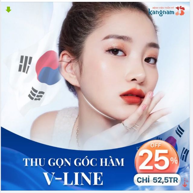 Thu gọn góc Hàm V line chuẩn sao Hàn