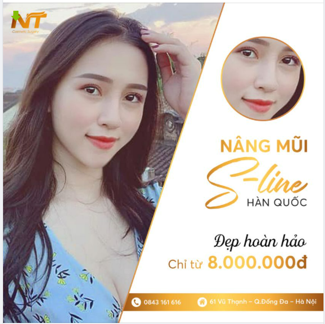 Nâng mũi Sline HÀN QUỐC – Đẹp hoàn hảo