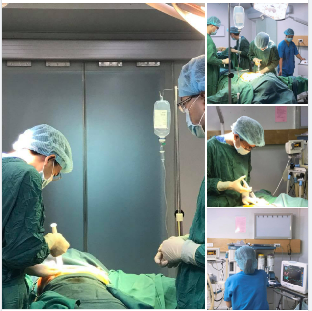 Ca phẫu thuật chiều nay tại phòng khám bác sĩ Ngọc Trung.