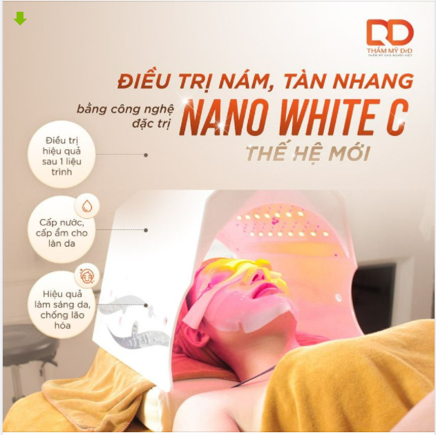 Check list những hiệu quả mà công nghệ Đặc trị nám, tàn nhang NanowhiteC mang lại.
