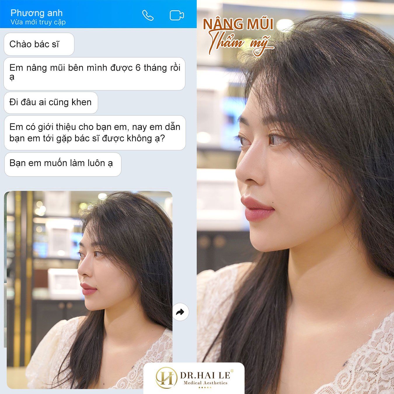 Feedback xịn xò khách hàng gửi trực tiếp cho Bác sĩ Hải Lê. Yêu thương thực sự