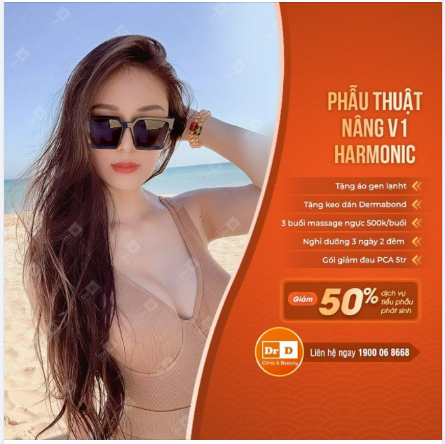 Giảm 50% cho các dv tiểu phẫu phát sinh khi thực hiện Nâng V1 nội soi Harmonic.