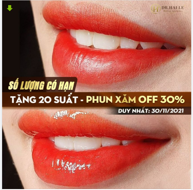 "Mặt mộc cũng xinh" cùng ưu đãi phun xăm thẩm mỹ lên đến 30% tại Dr.Hải Lê.!