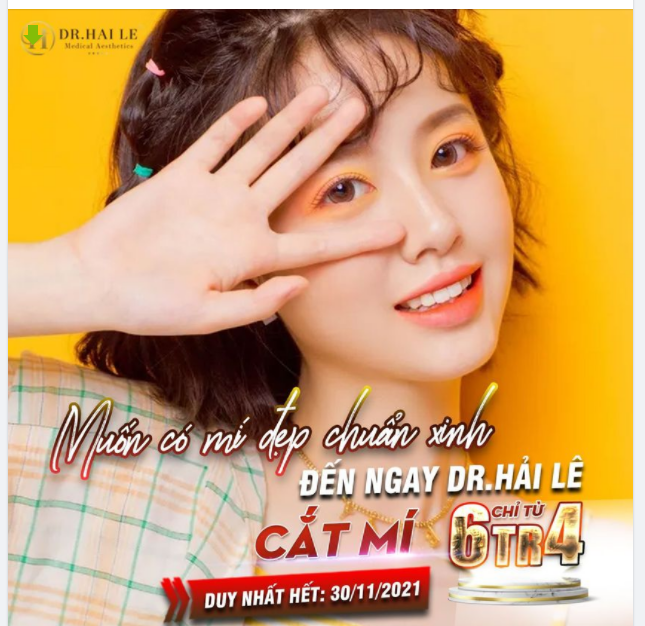 “ Một chấm là say đắm....Hai chấm là đắm say...Ba chấm là ngất ngây. Dr.Hải Lê, SỐ 1 cắt mí Chỉ 45 phút đã đủ "lột xác"