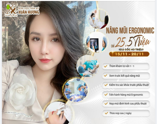 NÂNG MŨI CAO XINH - TÔN VINH NÉT ĐẸP BẢN THỂ VỚI QUY TRÌNH AN TOÀN CHUẨN Y TẾ TẠI BVTM XUÂN HƯƠNG