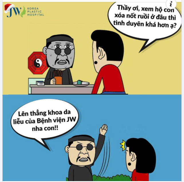 Đúng rồi lên thẳng khoa da liễu Bệnh viện JW nha!!!