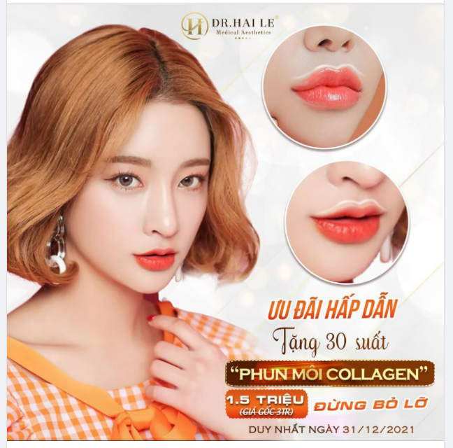 "Mặt mộc cũng xinh" cùng ưu đãi phun xăm thẩm mỹ TẶNG 30 suất phun môi Collagen chỉ còn 1tr5 (gốc 3tr) tại Dr.Hải Lê.!