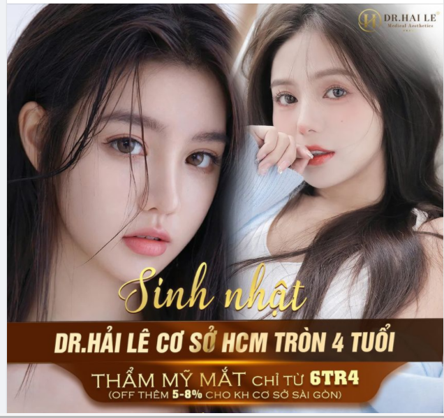 SALE SỐC TUẦN VÀNG THẨM MỸ ĐÓN NĂM MỚI 2022 - MỪNG SINH NHẬT DR.HẢI LÊ CƠ SỞ HCM TRÒN 4 TUỔI.