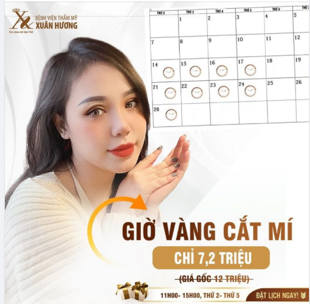 CẮT MÍ CHỈ 7,2 TRIỆU - BẠN ĐÃ BIẾT GIỜ VÀNG THẨM MỸ TẠI XUÂN HƯƠNG CHƯA