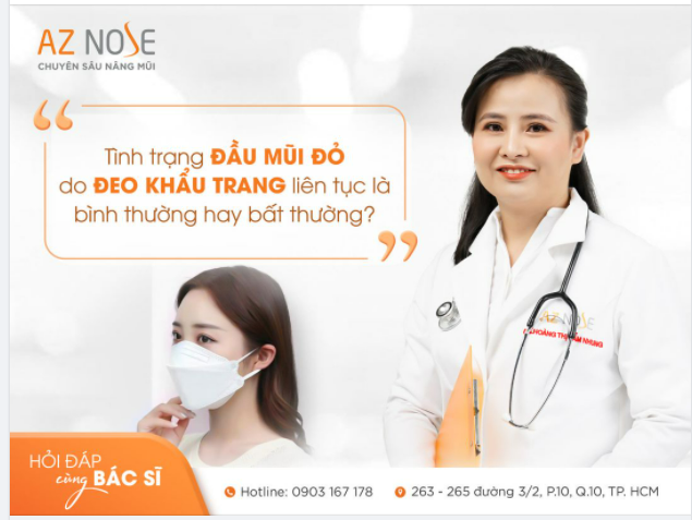 Giải đáp về tình trạng mũi đ.ỏ do đeo khẩu trang liên tục