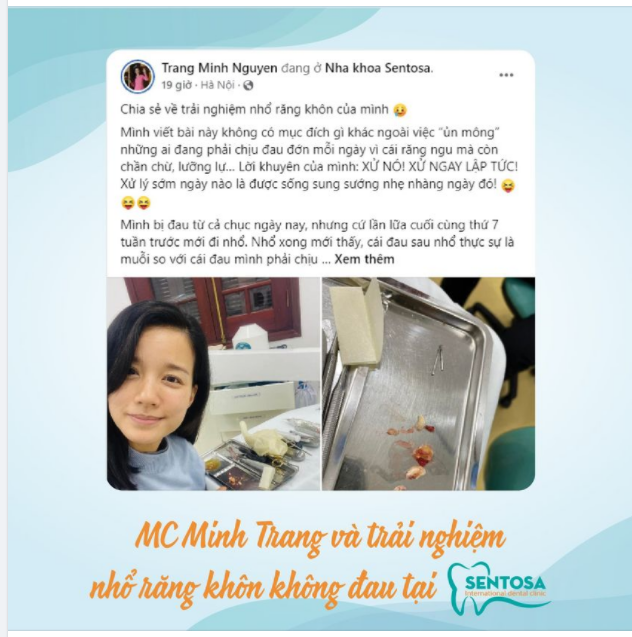 MC MINH TRANG BẤT NGỜ VỚI CÔNG NGHỆ NHỔ RĂNG HIỆN ĐẠI