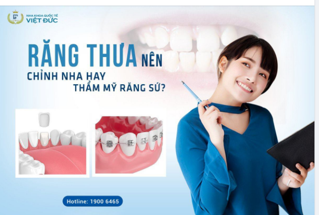 RĂNG THƯA NÊN CHỈNH NHA HAY LÀM RĂNG SỨ THẨM MỸ