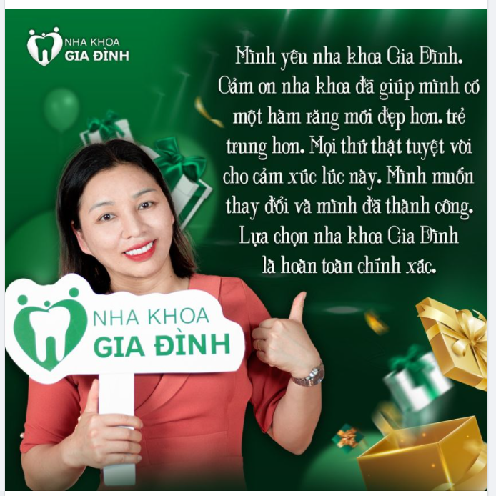 LỜI CHIA SẺ CHÂN THẬT CỦA KHÁCH HÀNG NHA KHOA GIA ĐÌNH