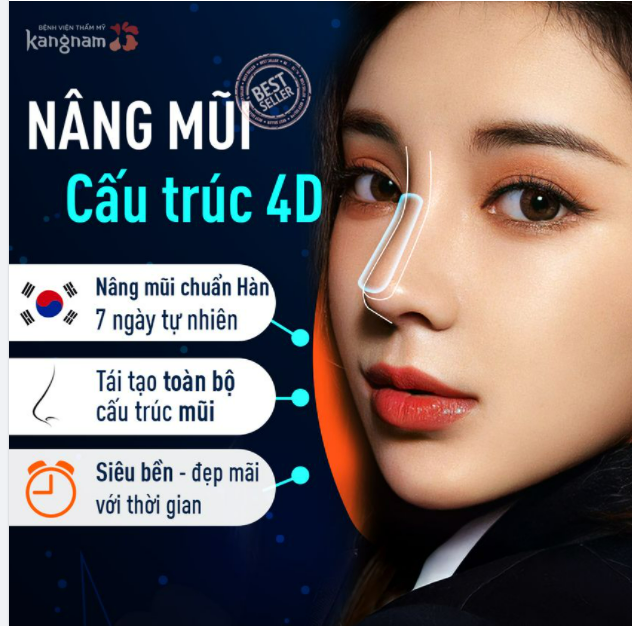 NÂNG MŨI CẤU TRÚC 4D TÁI ĐỊNH HÌNH TOÀN DIỆN SỐNG MŨI VÀ ĐẦU MŨI