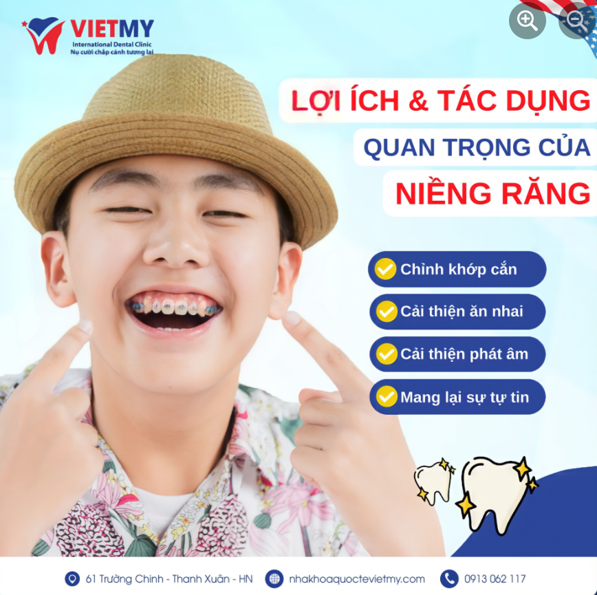 NHỮNG LỢI ÍCH VÀ TÁC DỤNG QUAN TRỌNG CỦA NIỀNG RĂNG