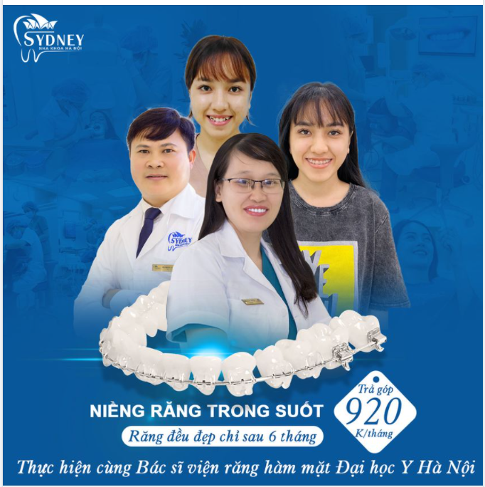NIỀNG RĂNG TRONG SUỐT 920K/THÁNG