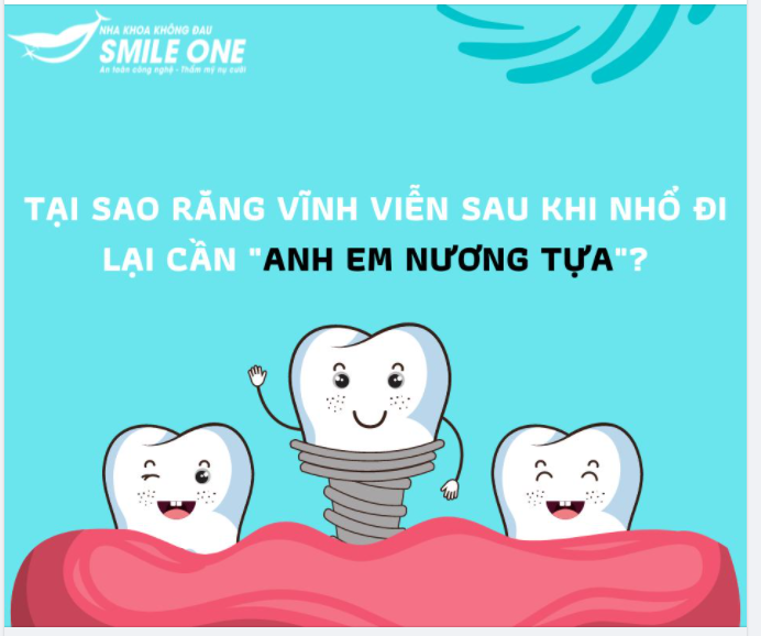 TẠI SAO RĂNG VĨNH VIỄN SAU KHI NHỔ ĐI LẠI CẦN "ANH EM NƯƠNG TỰA"?
