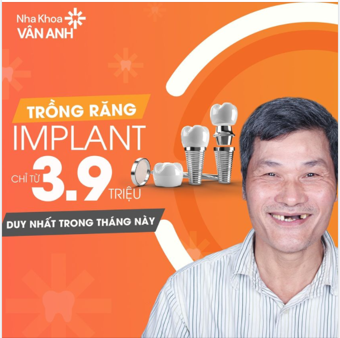 TRỒNG RĂNG IMPLANT, CHỈ TỪ 3.9 TRIỆU