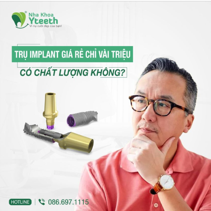 Trụ Implant giá vài triệu có chất lượng không?