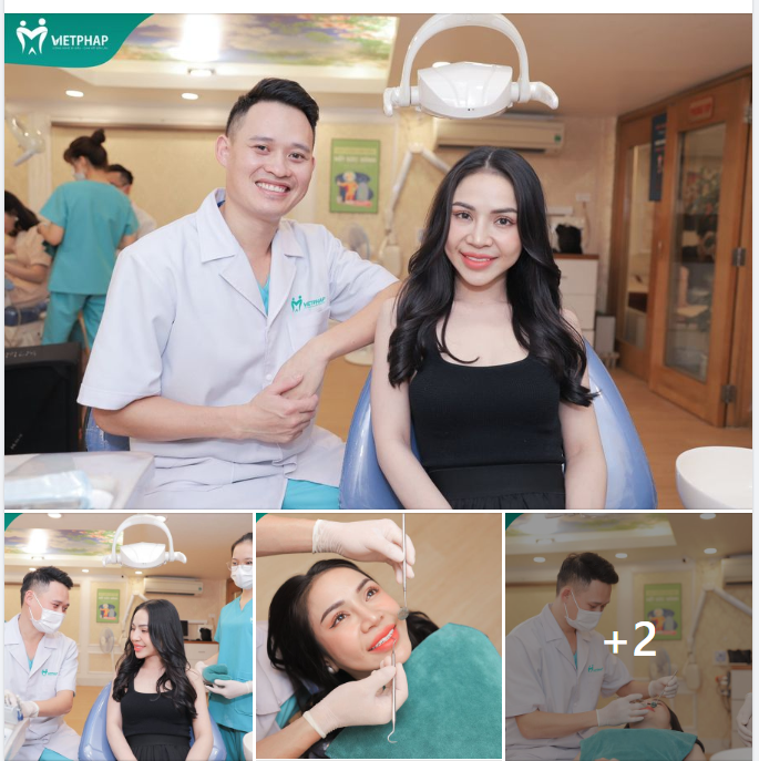  Chị khách đã làm xong bộ răng sứ rồi đây ạ